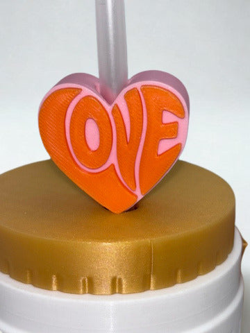 Love Heart Straw Topper