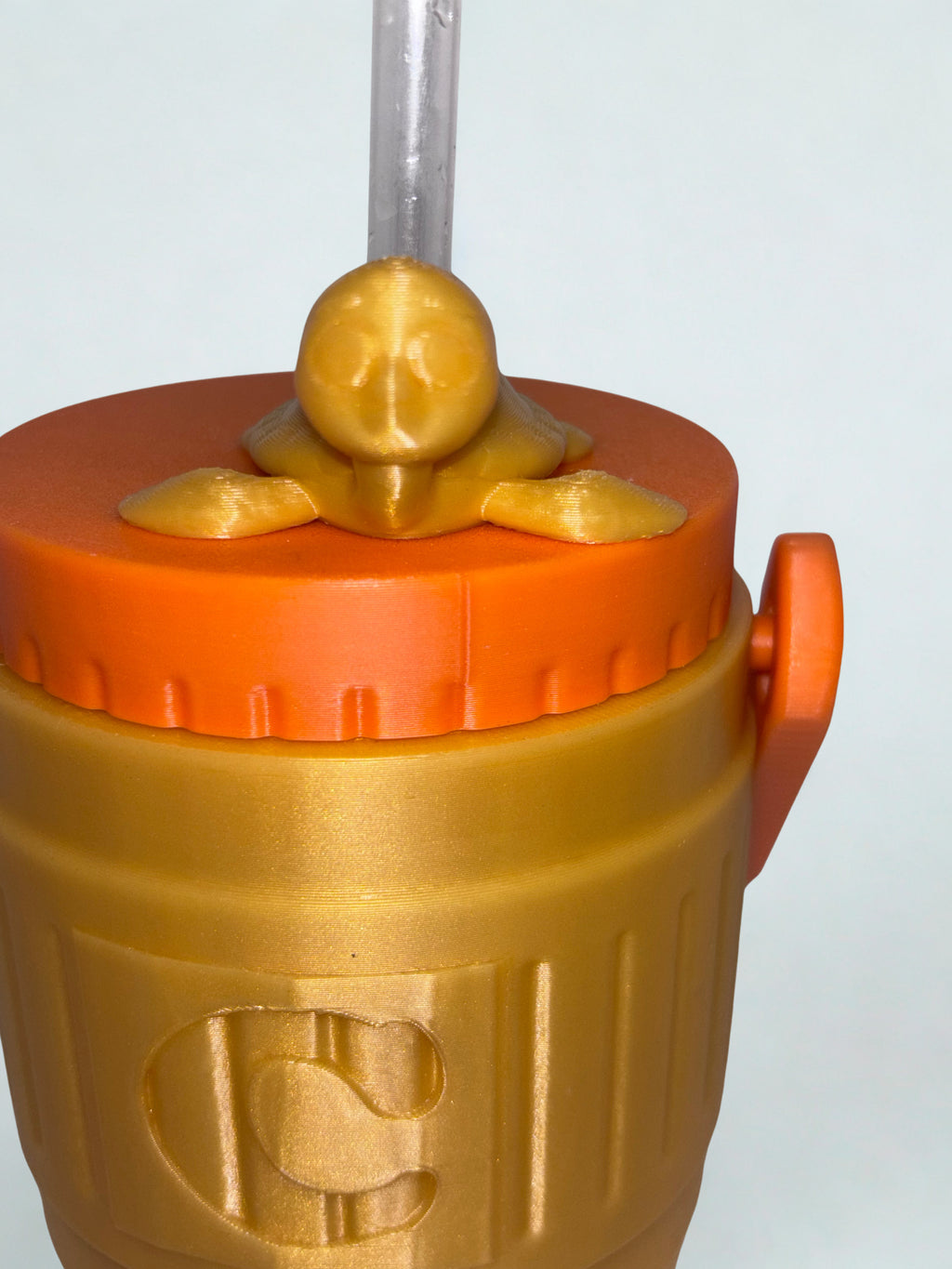 Golden Sea Turtle Straw Topper
