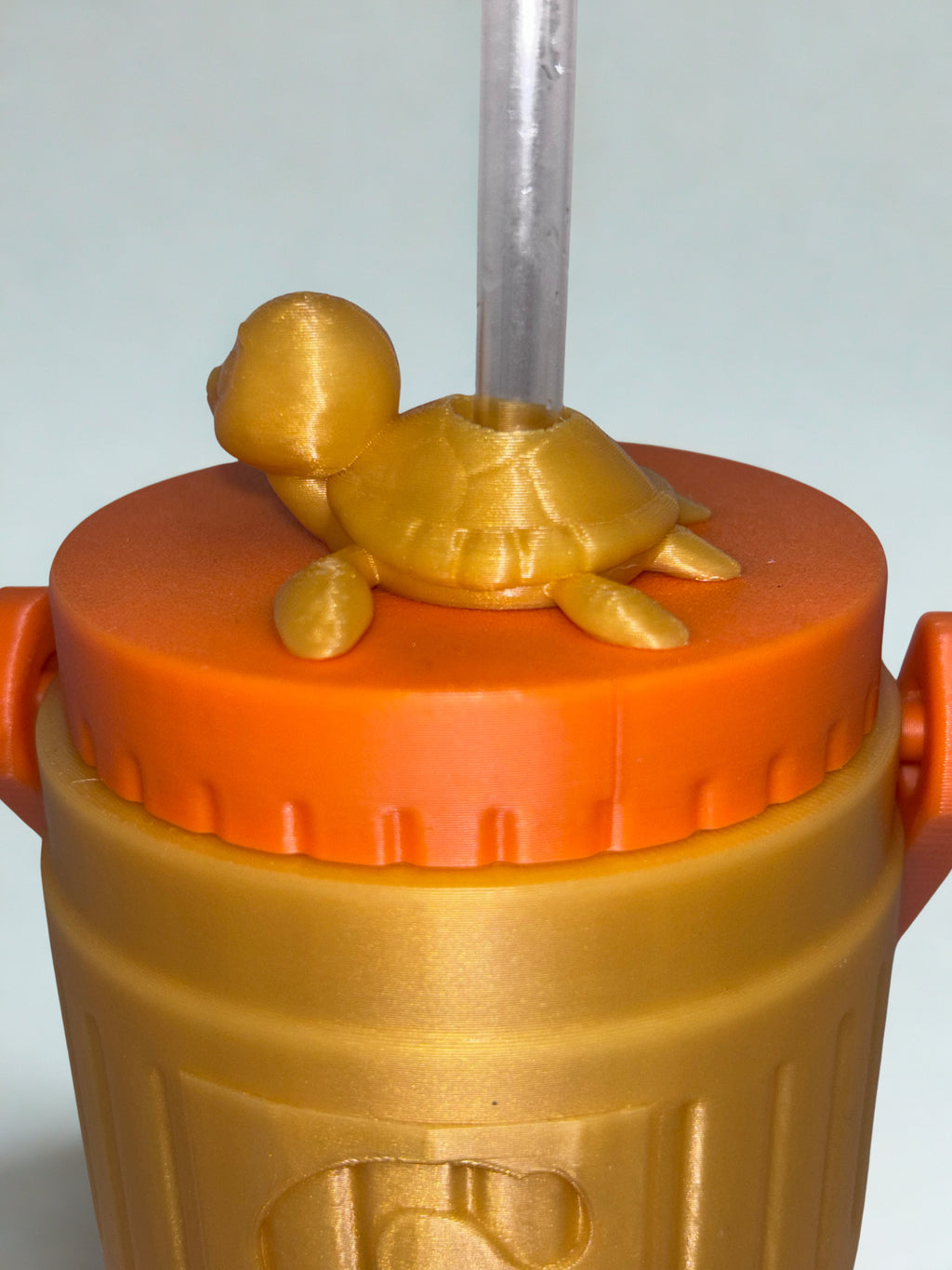 Golden Sea Turtle Straw Topper