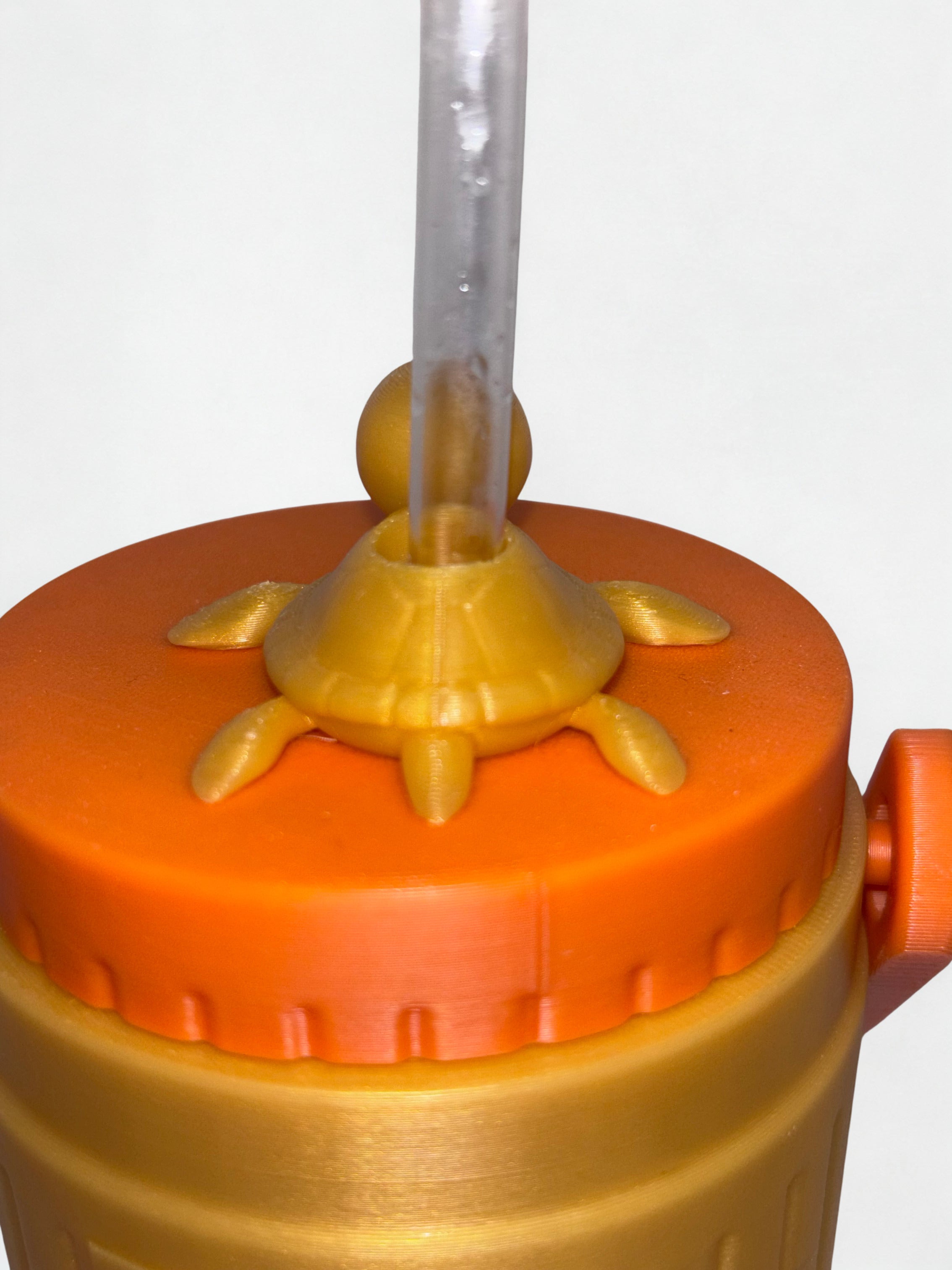 Golden Sea Turtle Straw Topper