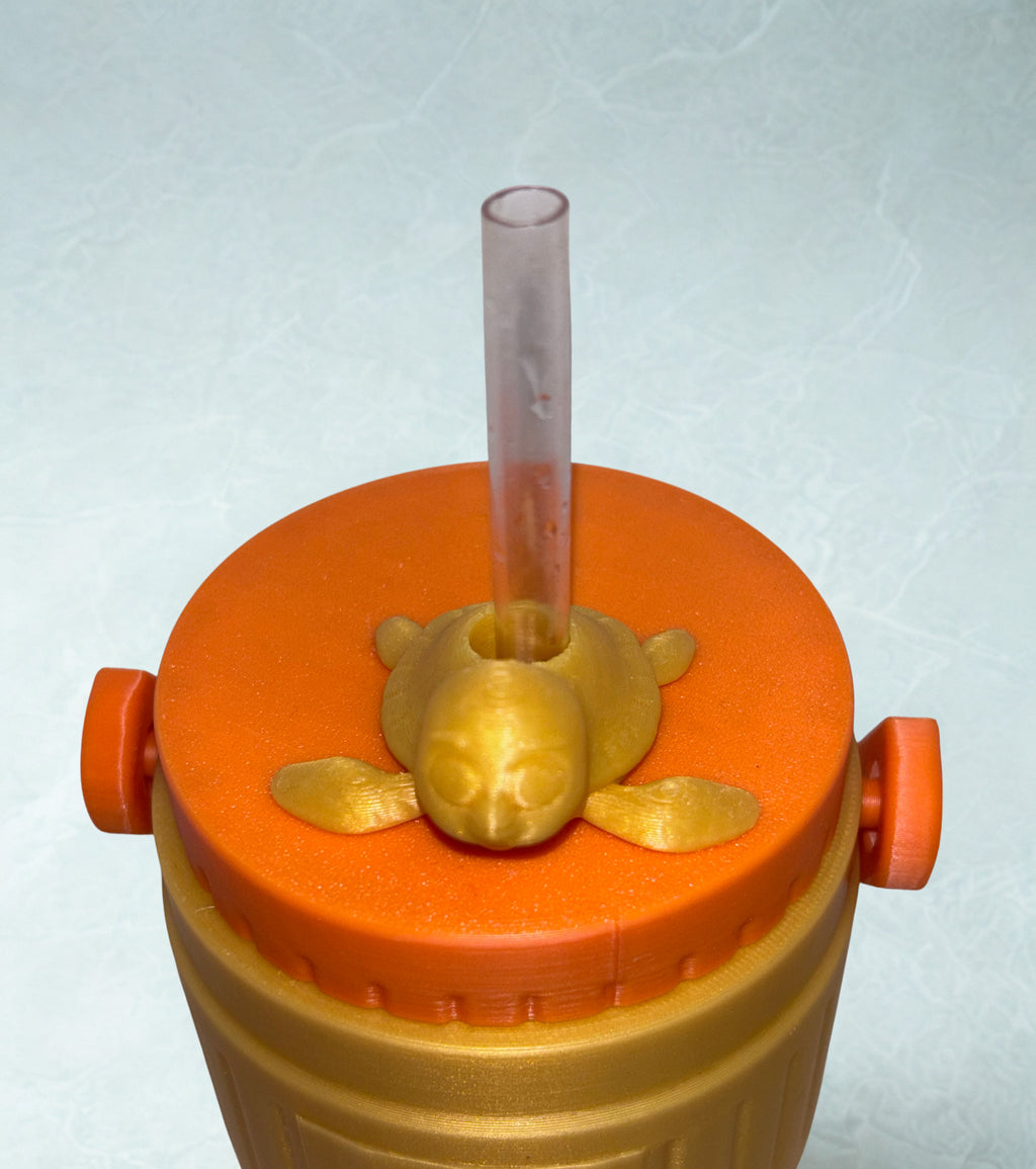 Golden Sea Turtle Straw Topper