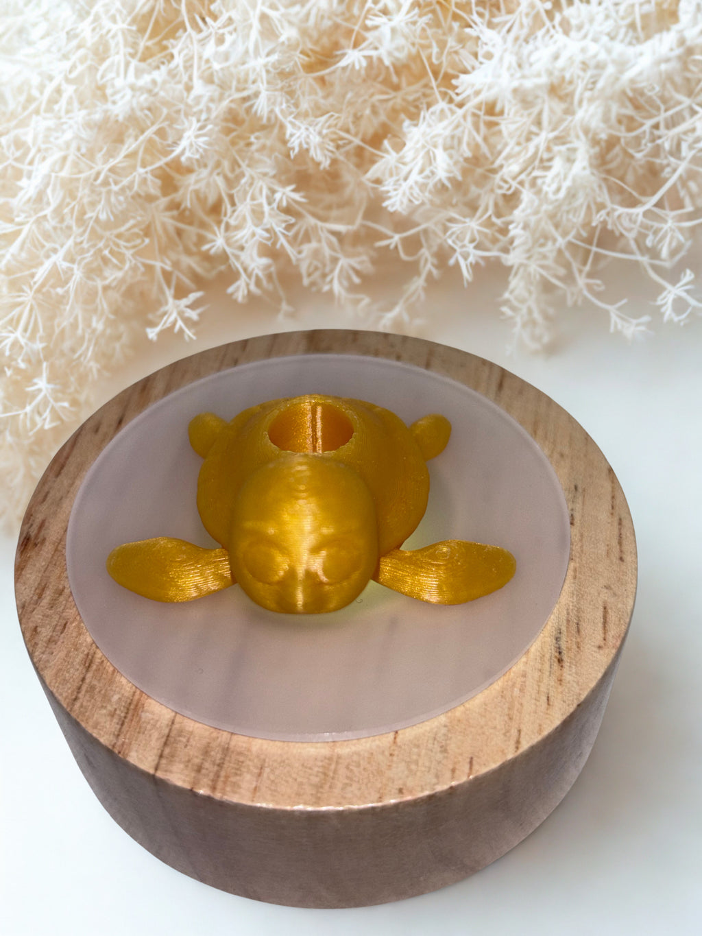 Golden Sea Turtle Straw Topper