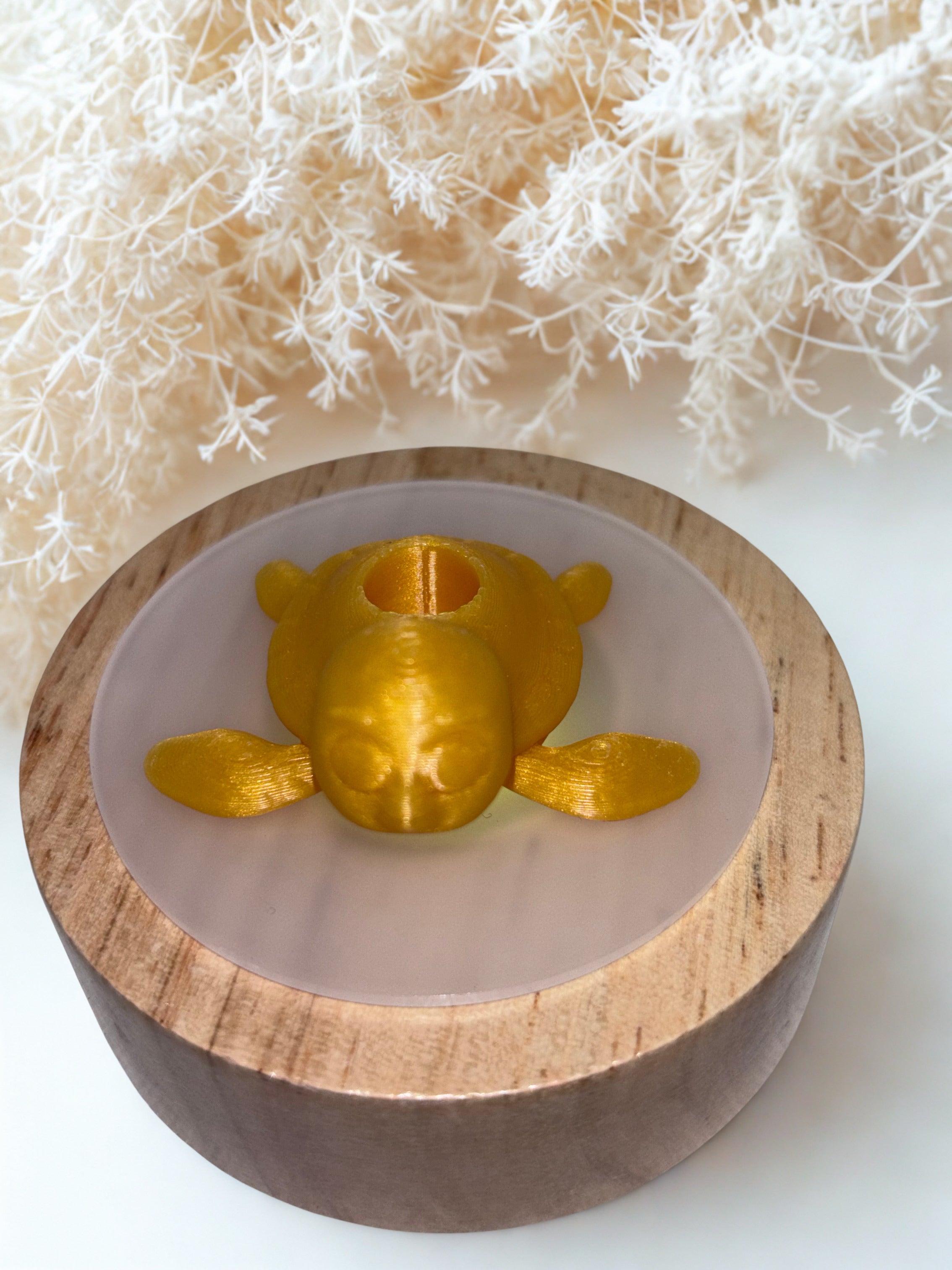 Golden Sea Turtle Straw Topper